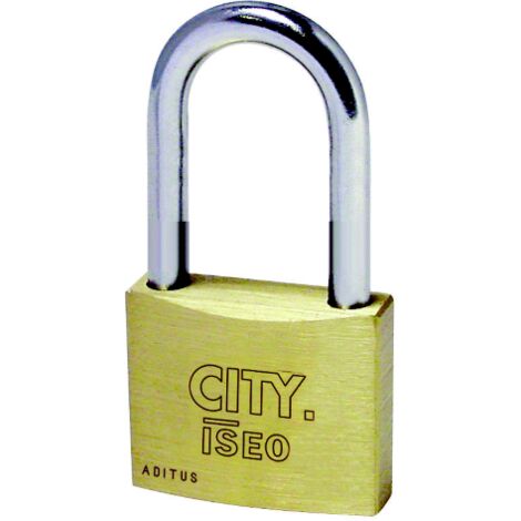 1 piA ce Cadenas rectangulaire City by Iseo avec cadenas A  arc long 50 mm