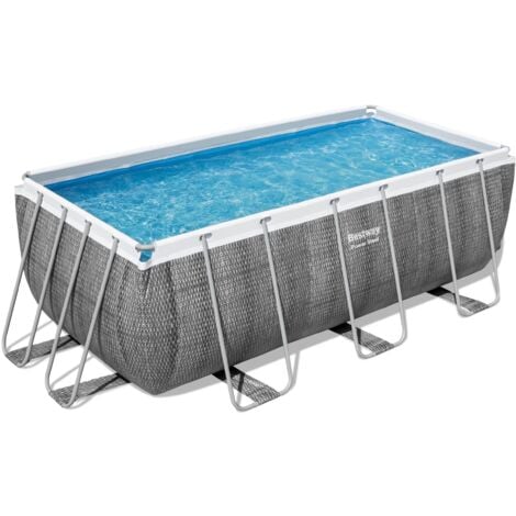 Piscine hors-sol BESTWAY Power Steel - Rectangulaire - 412x201x122cm