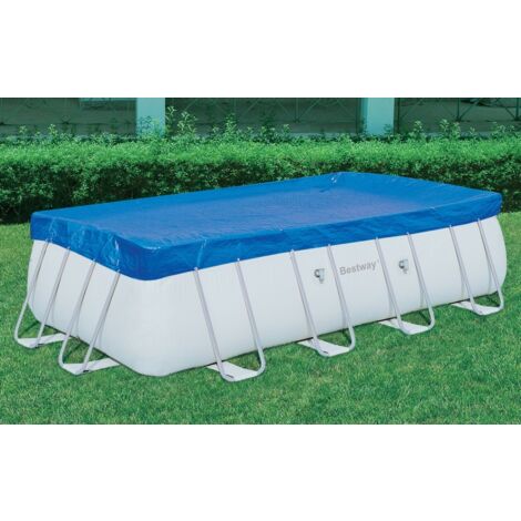 Couverture de piscine Bestway 58232 top cover 404 / 412x201 cm en PVC pour piscines rectangulaires hors sol avec cadre