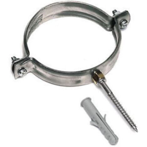 Collier de cheminA e en acier inoxydable avec vis A  goujon 14 cm 140 millimA tre