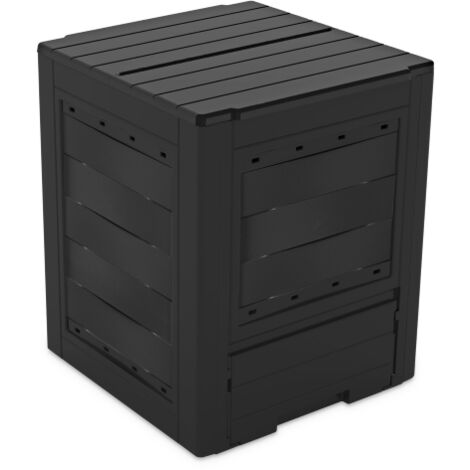Ferramenta1.Com – Composteur en plastique recyclable 260L – Dimensions 60x60x73 cm – Pour déchets organiques – Montage rapide sans outils