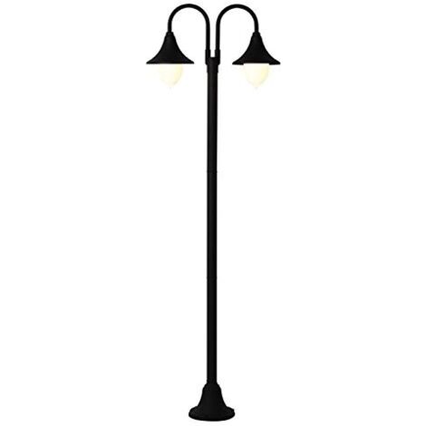 Lampadaire à 2 bras série paris h.220 cm aluminium noir 100w - Salon