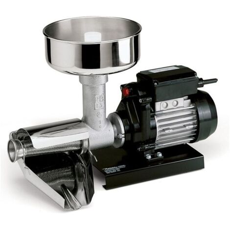 Motore'ducteur avec presse-tomate N. 3 - Moteur e'lectrique a' induction Hp 0,3 tamis trou passe tomate   1,5 mm