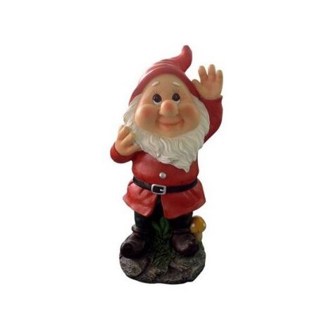 Statue de jardin nain robe rouge 16x13,5x28H