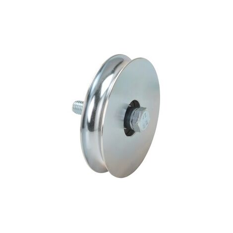 Poulie Roue Acier 120 Mm - Pour Porte Coulissante, Charge 150 Kg, Rainure Ronde 8 Mm, Avec Boulon