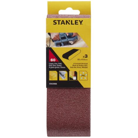3 bandes abrasives. 65 x 410 mm. Grain 60. STY-STA33066-XJ (1/3)