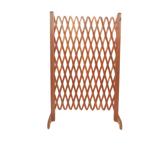 Cloture extensible extensible en bois traite' 140x120 cm pour terrasse de jardin exte'rieur