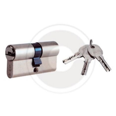 Cylindre de sA curitA  Iseo 8809.28.33 R6 nickelA  double profil 61 mm