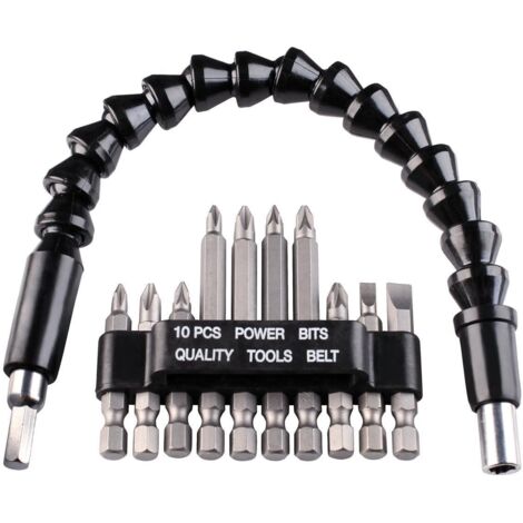 Kwb kit 11 inserts chrome vanadium avec arbre flexible par Einhell fabrique' en Allemagne (1/5)