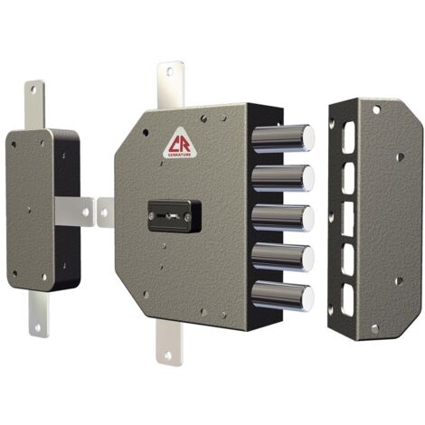 serrure de sA curitA  droite CR 2300 double embout A  appliquer sur les portes blindA es