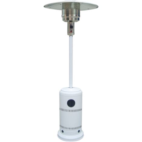 Chauffage de terrasse infrarouge avec fonctionnement au gaz GPL blanc de 13 KW pour structures ouvertes pour exte'rieur et inte'rieur