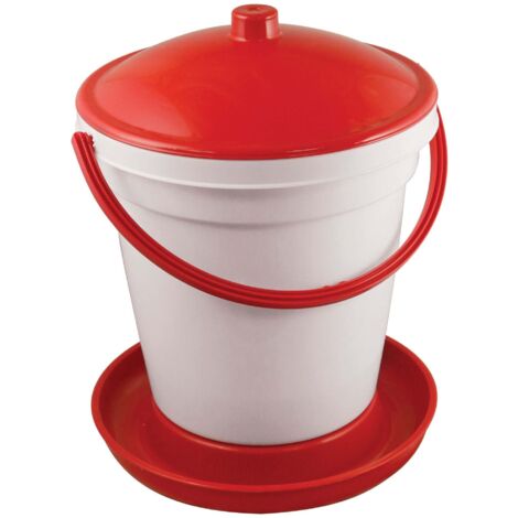 Abreuvoir seau 18 litres pour poules – Système de flotteur pour remplissage rapide – Plastique haute qualité – Dimensions 29 cm x 45 cm – Novital