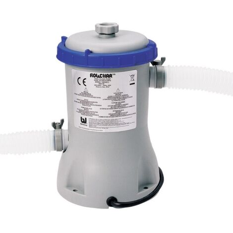Bestway – Pompe de filtration 2006 l/h – Filtre à cartouche avec flexibles – Pour piscine – Débit max optimisé