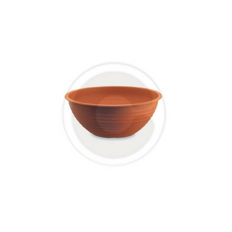 vase bol en plastique mod A rayures 32x13h cm pour terrasse jardin balcon (1/2)