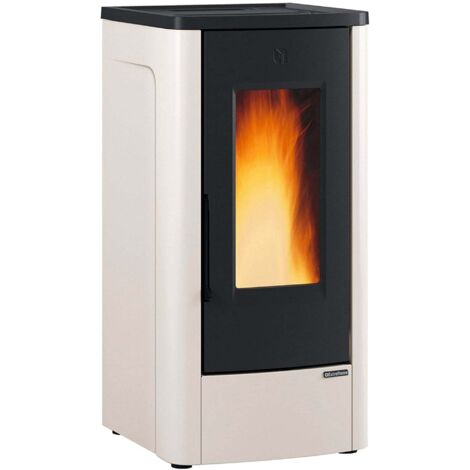 Poele a' granule's La Nordica Extraflame Dahiana Habillage en acier peint ivoire 10,0 kw 287 m chauffe'