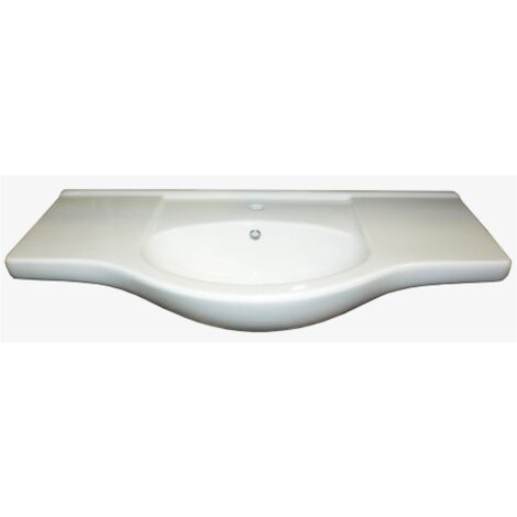Salone – Vasque à encastrer en céramique intégrale 105 cm – Dimensions 1050x493x200 mm – Design moderne pour meuble de salle de bain - mm1050x493x200h