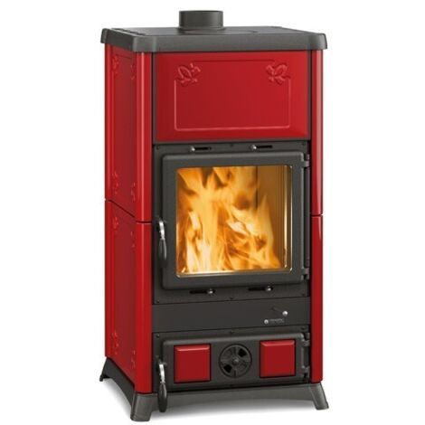 Nordica – Poêle à bois céramique 8,3 kW – Foyer en fonte avec post-combustion – Rendement 86,4 % – Pour bûches jusqu'à 33 cm