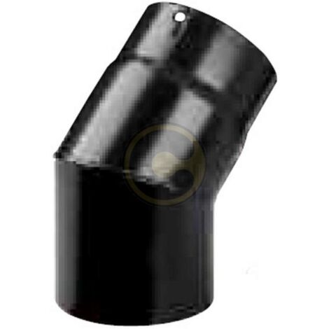 coude 45  120 mm 12 cm en acier noir pour poA le A  bois 1,2 mm porcelaine