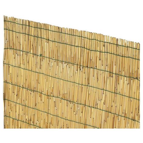 Paravent en bambou 1,5 x 5 mètres – Épaisseur 3/4 mm – Reliure nylon – Pour délimiter espaces extérieurs – Résistant aux intempéries