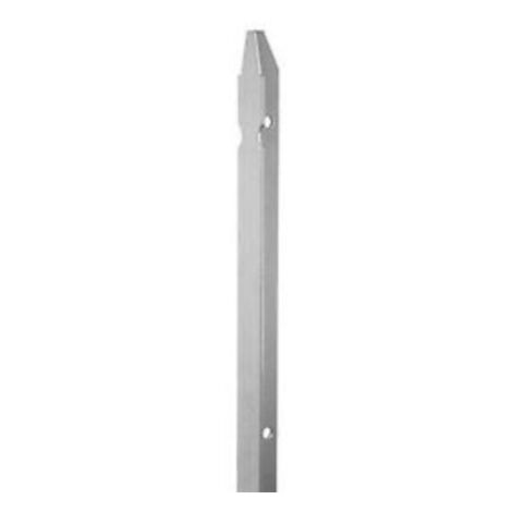 Poteau en fer galvanisé à chaud en forme de T pour clôture grillagée 125 cm – Résistant aux intempéries – Idéal pour terrains accidentés