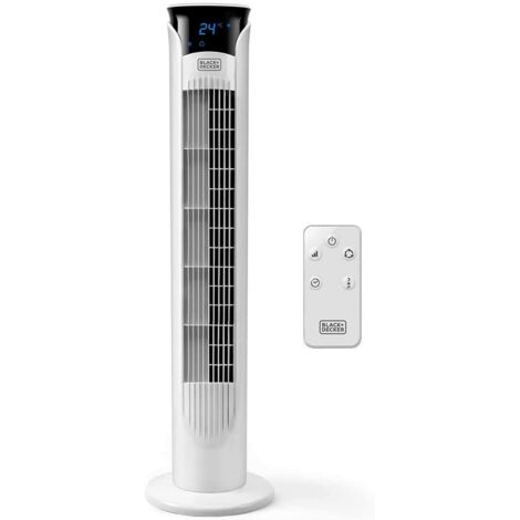 Ventilateur colonne oscillant BLACK & DECKER BXEFT48E 45W 3 vitesses H81cm Blanc (1/8)