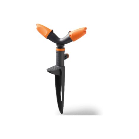 GF Art.5633 "ROTAX" arroseur a' 2 bras avec buse de'bit maximum 19 l/min pour l'arrosage du jardin