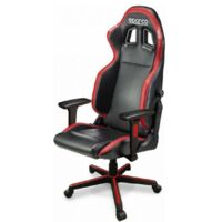 Fauteuil de bureau Sparco Icon Noir/Rouge chaise de jeu/bureau avec dossier re'glable assise abaisse'e et e'largie