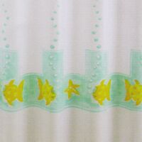 Rideau de douche 2 côtés cm. 180 x 200 mod. éclabousser