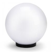Lampe frontale globe sphérique blanche 20 cm – Support thermoplastique – Indice de protection IPX4 – Lumière blanche froide – Velamp