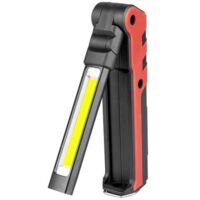 Lampe de travail LED portable rechargeable Velamp Kubrik 5 W lumie're torche 3 W rotation a' 270 degre's porte'e 20 m autonomie de la batterie 3 heures