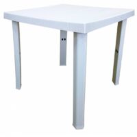 TAVOLO RESINA FIGARO 80X80XH72CM BIANCO