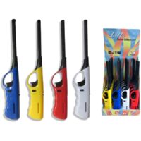 Briquet a' gaz a' flamme Oxford rechargeable avec tube rigide de couleurs assorties