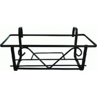 Bac à fleurs en fer 40 cm – Jardinière pour balcon – Résistant aux intempéries – Idéal pour plantes d'extérieur – Inferramenta