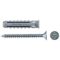 25 pcs Fischer chevilles avec vis SX 10 S fixations de chevilles en nylon