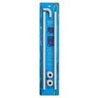 Structure tube de rideau de douche en L en aluminium peint 80 x 80 cm