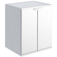 Salone – Meuble machine à laver en résine blanche 68,5x64,5x88 cm – Poignées de protection ABS – Design moderne et fonctionnel - 5x88h