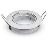 Support rA glable pour spots led GU10 encastrA rond blanc pour plaque de plA tre