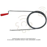 Poussoir A ressort 10 mt Ressort 9 mm avec manivelle Rothenberger
