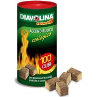 Diavolina allume-cigare e'cologique 100 cubes allume-feu pour barbecues et chemine'es