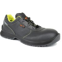 Pezzol Oyster S3 SCR 610Z scarpe da lavoro basse 41 antinfortunistica in pelle nera made in Italy Nero + Giallo 41