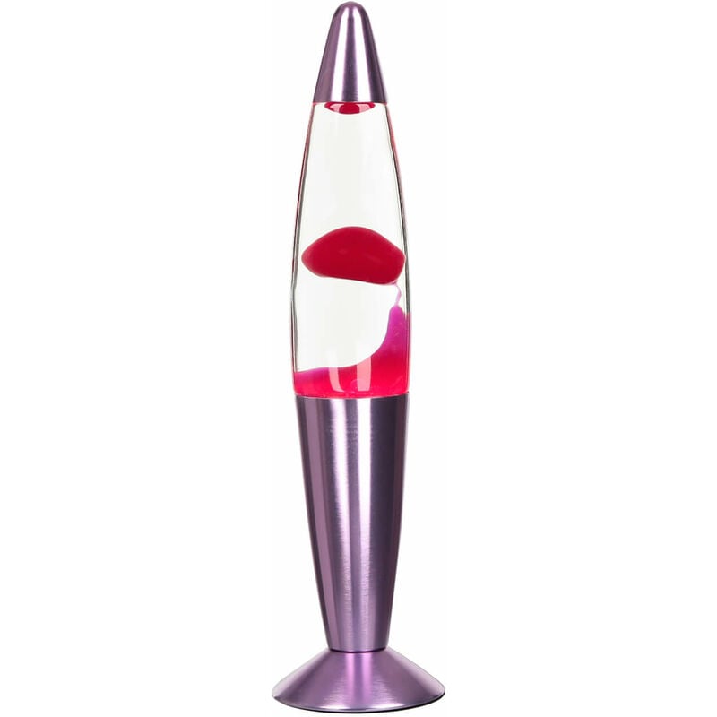 Lampada lava TIMMY dal design retrò rosa chiaro altezza: 36 cm Ø9cm Luce  d'ambiente