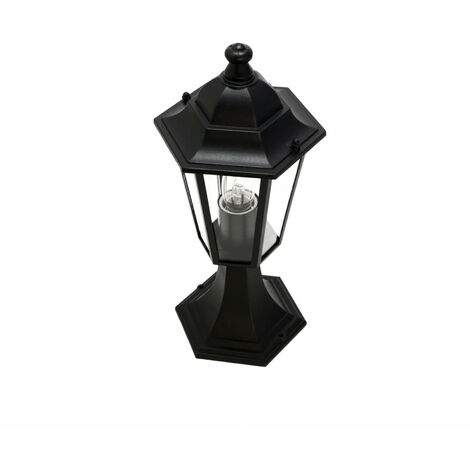 Lampada da terra per esterno Paris design a lanterna nero in stile country  IP44 E27