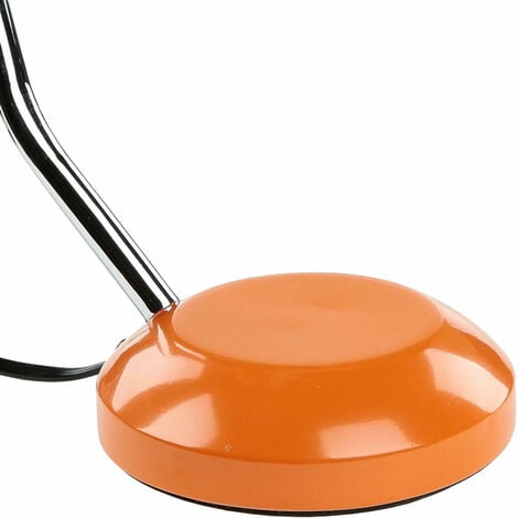 Lampada da scrivania dal design retrò orientabile in metallo arancione 36  cm E27 Lampada da lettura