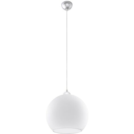 Lampada a sospensione per interni Lampadario con paralume in vetro di color  bianco per cucina sala da pranzo