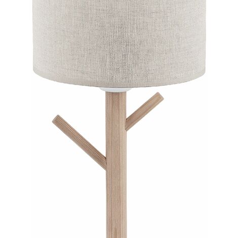 Lampada da tavolo Legno Tessuto alta 39 cm Scandinavo E27