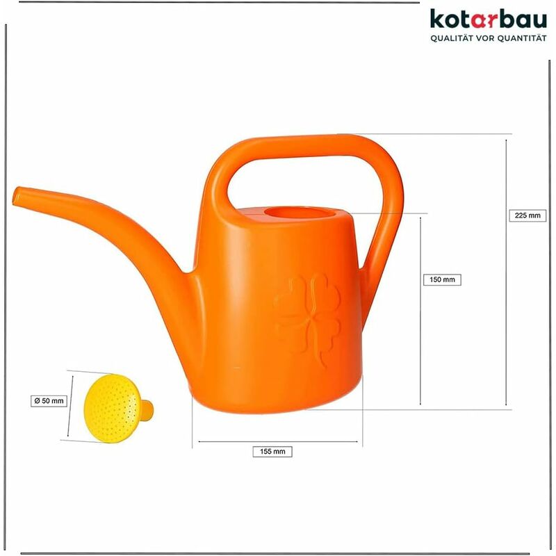 Kotarbau - Arrosoir en plastique - 1,8 l - Avec douchette - Pour arroser les plantes 2