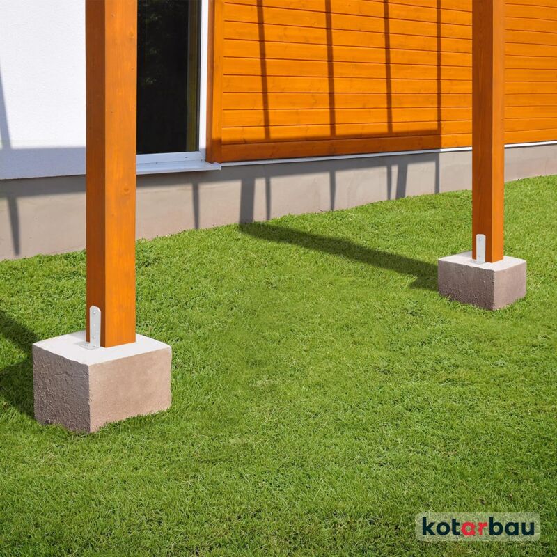 KOTARBAU® Support Poteau a Visser 90 x 90 mm Carré Manchon de Sol