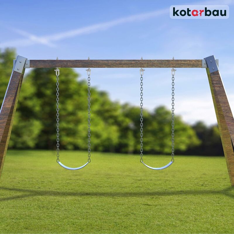 Lot De 2 Cordes De Fixation Pour Balançoire/fauteuil Suspendu - 100 Cm, Charge 2500 Lbs - Avec Mousqueton Acier