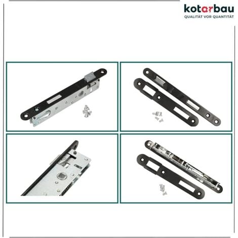 KOTARBAU Serrure à mortaiser 90/22 PZ - Contre-plaque galvanisée universelle gauche/droite - Serrure à cadre tubulaire - Pour intérieur et extérieur