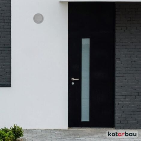 KOTARBAU Grille d'aération - Ronde - En acier inoxydable - 100 mm - Avec bride de vissage - Protège contre les insectes
